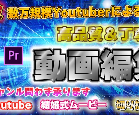 初心者でも安心！魅力的な動画編集をサポートします YouTube動画400本以上の制作実績あり！ イメージ1
