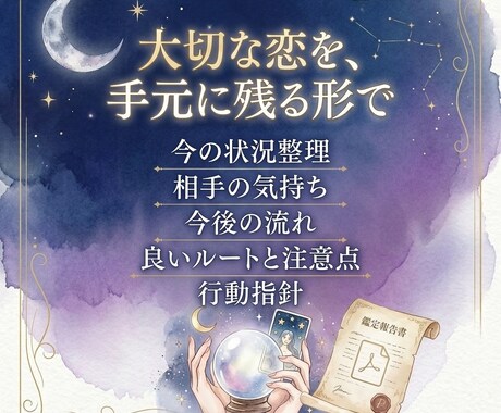 恋愛鑑定書PDFで深く読み解きます 相手の本音・流れ・行動指針を丁寧にお届け イメージ2