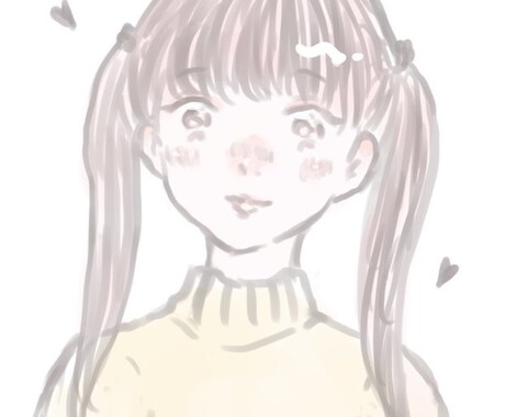 シンプルなデフォルトまた等身大のアイコン描いてます ふわふわかわいいシンプルなアイコン イメージ1