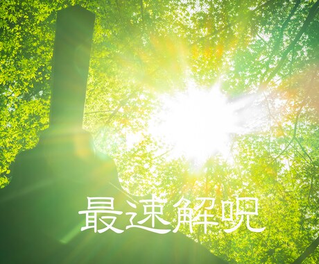 呪（しゅ）を解除して行き辛さを無くします 最速解呪で生きる為の思考、行動を最適化します。 イメージ1