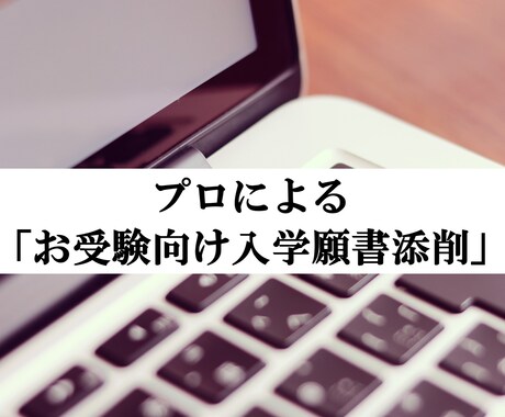 プロによる「お受験向け入学願書添削」をいたします 第一志望合格経験×原稿作成のプロによる入学願書添削サービス イメージ1