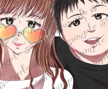 似顔絵イラスト承ります 少女漫画風の可愛い絵柄イラスト描きす イメージ2