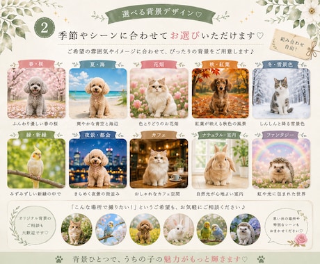 うちの子のスマホ待ち受け画像をお作りしますます 写真3枚から、フォトリアル待ち受けをお作りします♡ イメージ2