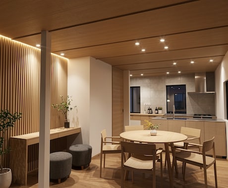 建てる前に完成イメージを内観CGで確認します 建築士が家具・内装・空間の見え方まで分かりやすく再現します イメージ2