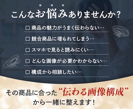 楽天・Amazonの商品画像を構成から制作します 競合分析をもとに、魅力が伝わるEC商品画像を制作します！ イメージ2