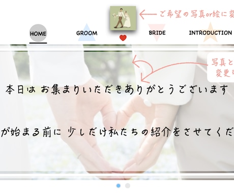 ゲスト紹介型の結婚式オープニングムービーを作ります 選べる２種類！！ビビットカラーとナチュラルカラー イメージ1