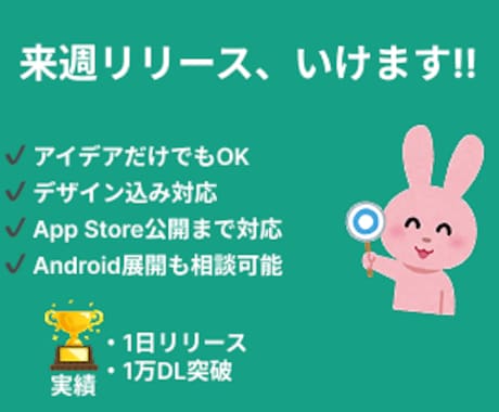 iOSアプリをデザイン込みで安く開発します 来週リリース、いけます。ソースコード込みで納品します。 イメージ1