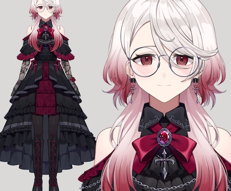 VTuber向けLive2Dモデル制作いたします Vtuberパーツ分けイラスト制作/Live2dモデリング イメージ2