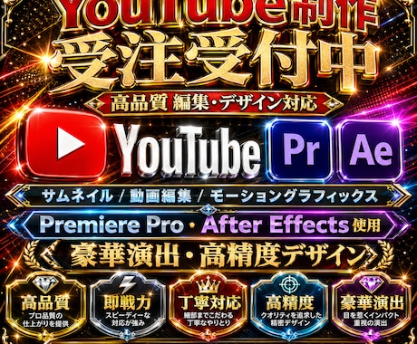 YouTube動画編集行います youtube用動画編集者が必要な方へ イメージ1