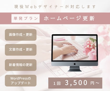単発プラン │ ホームページの更新・修正します イメージ1