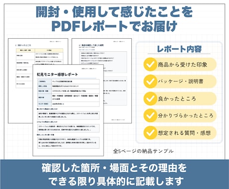 商品モニターとして率直な使用感をお伝えします 開封から使用まで一般ユーザー目線の感想をPDFで報告 イメージ2