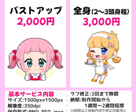 ぷにかわなミニキャラアイコン制作します SNSなどで使えるミニキャラアイコンを制作します⭐︎ イメージ2