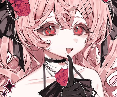 バストアップのガーリーな女の子イラストを描きます 観賞用の方やVTuber様など イメージ2