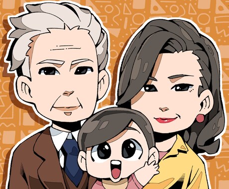 最短あさって納品☆コミックタッチの似顔絵描きます ウエディングボードや還暦祝いなど、幅広く対応可能です♪ イメージ2