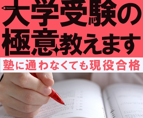 大学受験の極意教えます 自らが塾に通わず旧帝大に現役合格した経験をもとにアドバイス イメージ1