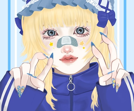 リアル寄りのタッチで可愛い女の子描いてます Y2K・パンク・和服・ロリータなど幅広いジャンル承ります。 イメージ1