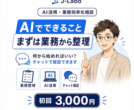 AI活用・業務効率化のお悩みをチャットで整理します 何から始めればいい？を、業務から一緒に整理します イメージ2