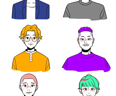 商用可【SNSアイコン用イラスト】作成いたします はっきりとした信頼感のあるイラストアイコンはいかがですか？ イメージ2