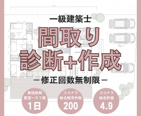 一級建築士が間取り診断＋新しい間取りを作成します ＊修正回数無制限(ラフ図面提出後1週間)#動線#収納 イメージ1