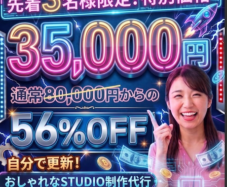 自分で更新できるおしゃれなサイトを制作します 修正・更新がカンタン！集客に強いノーコードWeb制作 イメージ1