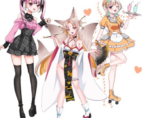 残り1枠  可愛い立ち絵描きます お2人限定お安く立ち絵描きます イメージ2