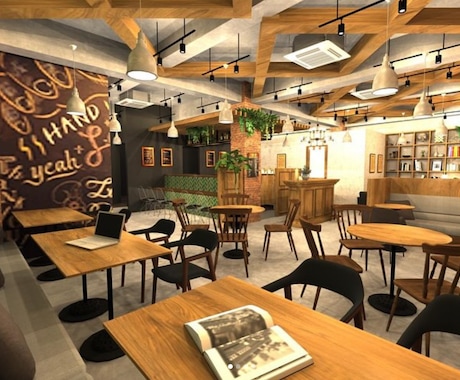 店舗やオフィスのデザイン、3Dパースを作成します 格安でお店のデザイン、店舗設計や内観外観パースを作成します！ イメージ2