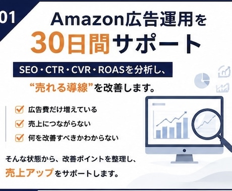 Amazon広告運用代行 30日改善します