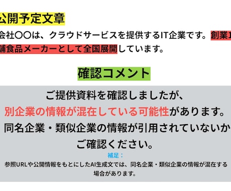 AI記事の公開前チェックをします AI特有の誤り・根拠不足・情報混在を確認 イメージ2