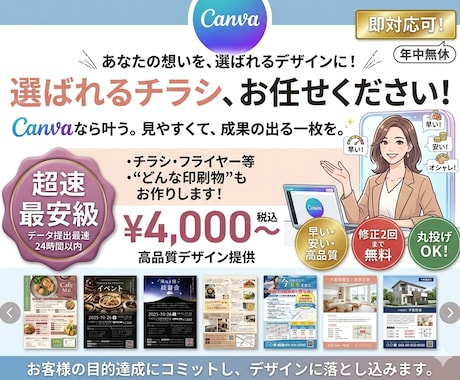 Canvaでチラシ作成します イメージ1
