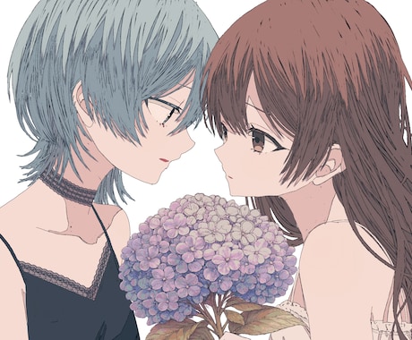 雰囲気のあるイラスト作成いたします アイコンから1枚絵まで丁寧にお描きします♪ イメージ1