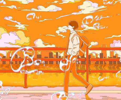 MV.歌ってみた. 1枚絵など描きます シンプル×ポップ×躍動感ある絵が得意です！幅広く出来ます イメージ2