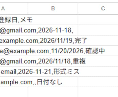 ぐちゃCSVを一瞬で整理・変換しますます 貼るだけで、ぐちゃぐちゃなCSVが一瞬で使える形になります。 イメージ2