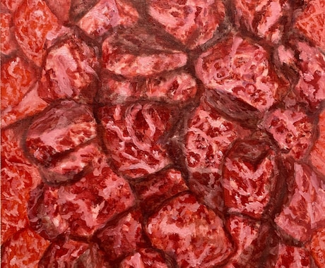 個性・高級感のあるお肉のイラストを描きます 焼肉店・肉料理店の空間を彩る、油絵ならではの質感と高級感を イメージ1