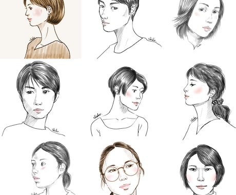 商用利用OK！優しさ伝わるスケッチ風お描きします 信頼感と優しい雰囲気のイメージであなたの魅力を引き出します！ イメージ2