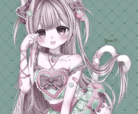 装飾付け放題！平成ギャルゲ萌え絵イラストを描きます キャラの可愛さ