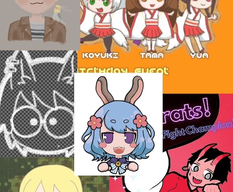 あなたのキャラクターアイコンイラスト制作します オリキャラ、似顔絵、ゲームのアバター、Vtuber様など イメージ1