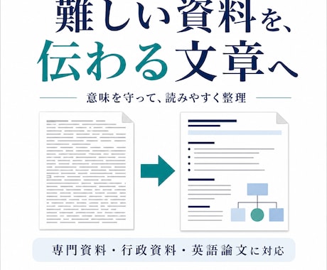 難しい資料を読みやすく整理します イメージ1
