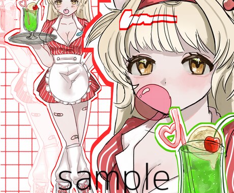 値引き中！可愛いオリジナルイラスト描きます 全身絵から上半身のみまで！幅広く描かせていただきます イメージ1