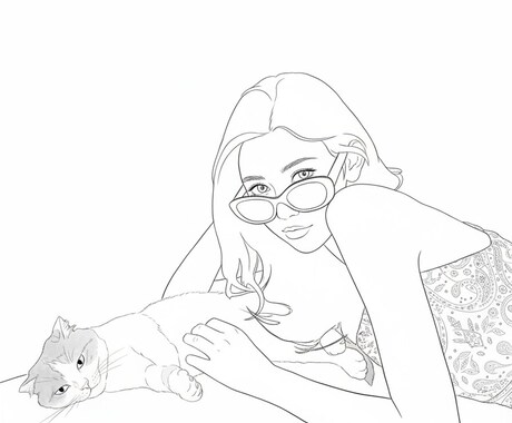 シンプルでミニマムなタッチでイラストを描きます 色指定、その他相談など承ります イメージ1
