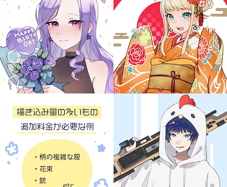 商用可・迅速丁寧◎おしゃれなSNSアイコン描きます 綺麗！かっこいい！ツイッター・YouTubeなどにおすすめ イメージ2