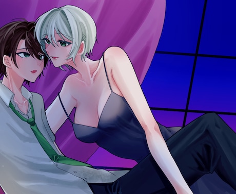 歌ってみた動画などの1枚絵描きます 可愛い絵もかっこいい絵もなんでも描きます！ イメージ1