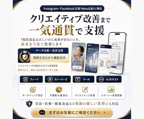 Meta広告|現役マーケ責任者が担当します 「配信するだけ」で終わらせない数値から逆算するSNS広告運用 イメージ2