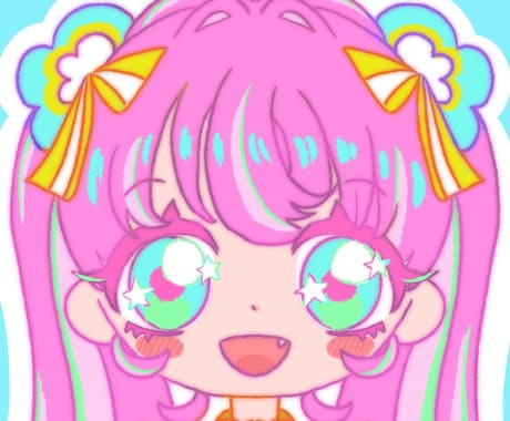 キラキラ目のゆるかわSNSアイコン描きます はじめてでも安心・修正2回無料・丁寧対応 イメージ2