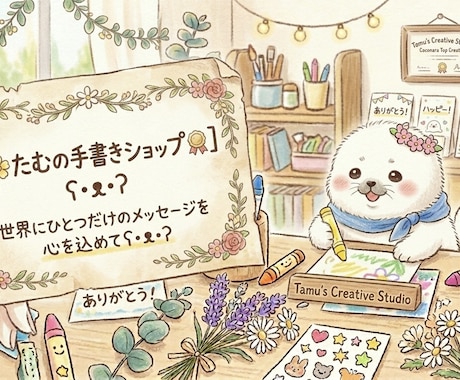 お誕生日などお祝いの手書きメッセージカード承ります イメージ1