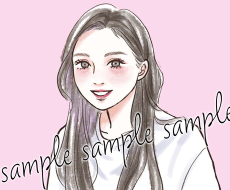 素敵な似顔絵お描きします オシャレで優しい女っぽさもある雰囲気で目をひくアイコンなど！ イメージ1