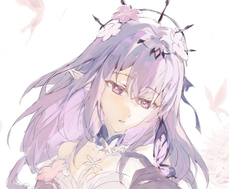 色つき1枚絵、サムネ用イラストなど描きます 美麗な画風で、雰囲気にあったイラストを描きます イメージ2