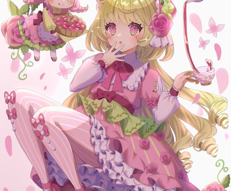 可愛い魅力的な一枚絵イラスト描きます どんな場面でも使える可愛い一枚絵です イメージ2
