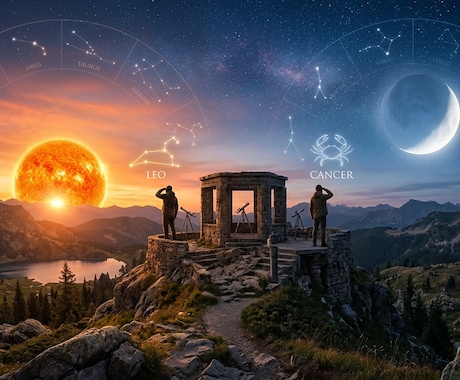 星が語るあなたの本質｜太陽・月星座鑑定致します 表の自分と本音の自分。そのギャップに、答えがあります イメージ1