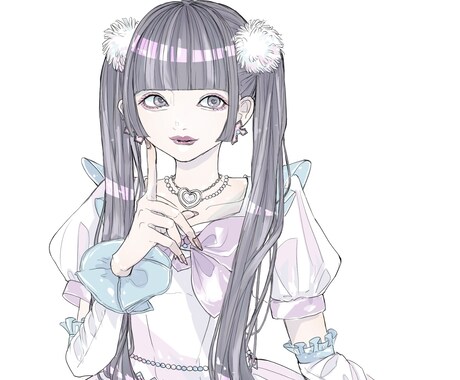 パステルカラー♡な似顔絵描きます イメージ1