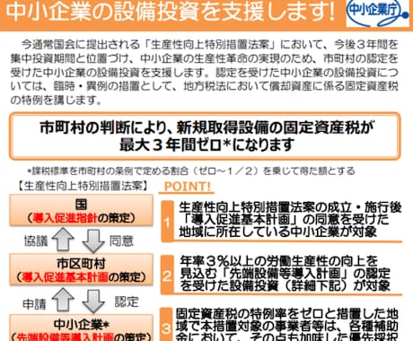 太陽光投資にも！【先端設備等導入計画】を策定します ☆認定支援機関の確認書を無料付帯中！☆太陽光発電投資もマスト イメージ1